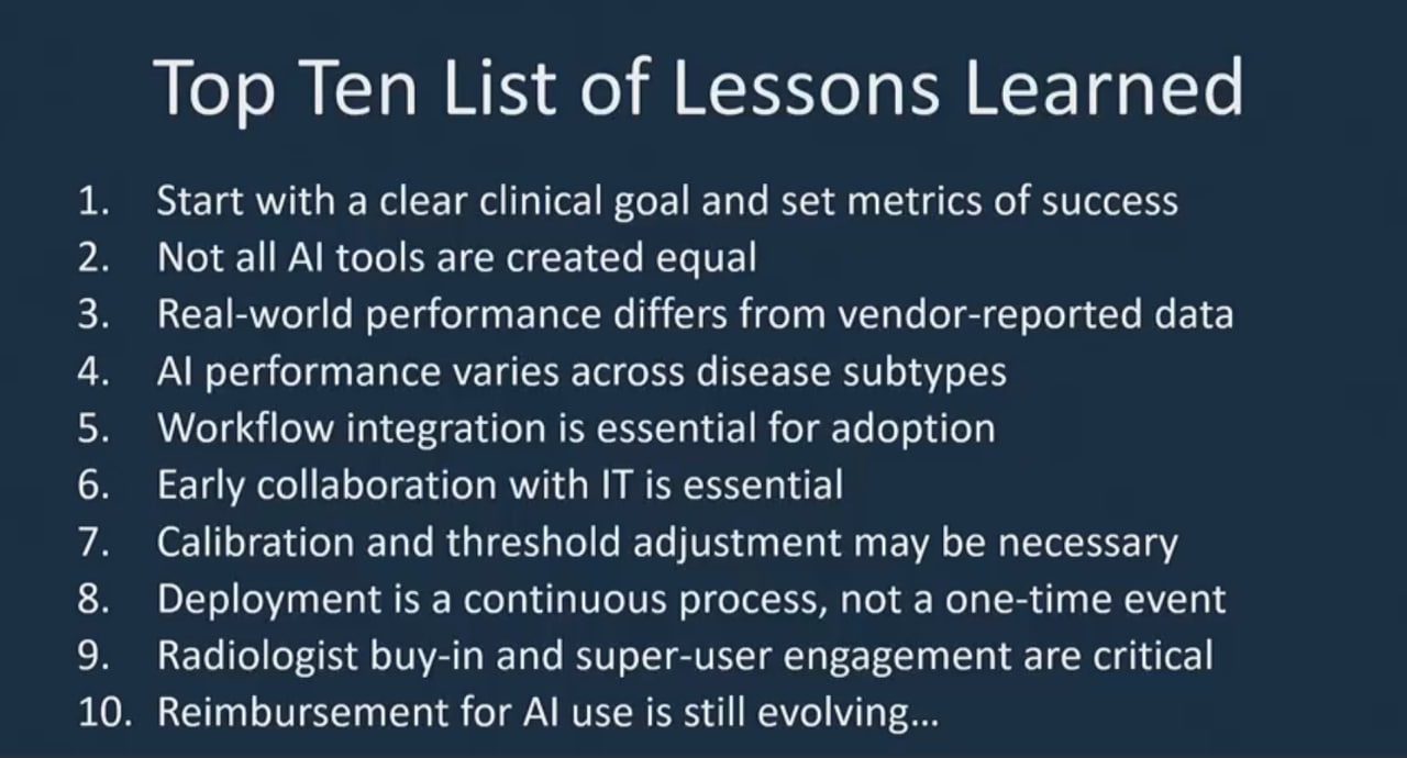 ARRS Clinical Implementation of Artificial Intelligence 2025 sample 