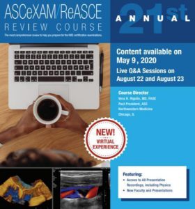 ASE 21st Annual ASCeXAMReASCE Review Course Virtual Experience 2020