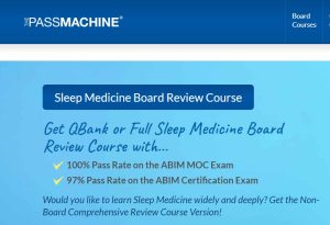 Passmachine Sleep Medicine Comprehensive Lecture Review and QBank (v5.1) 2023