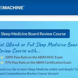 Passmachine Sleep Medicine Comprehensive Lecture Review and QBank (v5.1) 2023