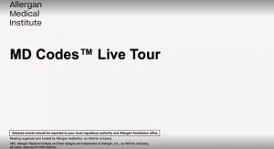 Allergan Medical Institute MD Codes TM Live Tour 2023