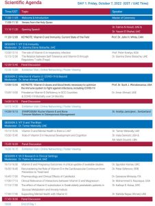MENA Conference 9th Abu Dhabi Annual International Conference on Vitamin D Deficiency and Human Health 2022