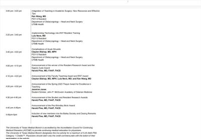 15th Annual Byron Bailey Surgical Society Meeting 2023