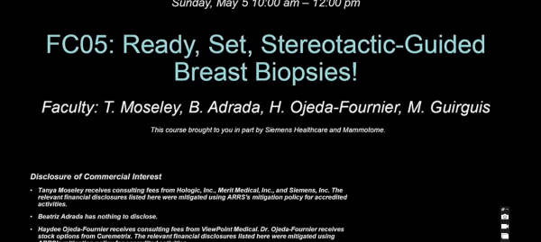 ARRS Ready, Set, Stereotactic-Guided Breast Biopsies 2024