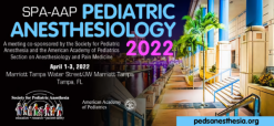 Society for Pediatric Anesthesia and the American Academy of Pediatrics Pediatric Anesthesiology 2022