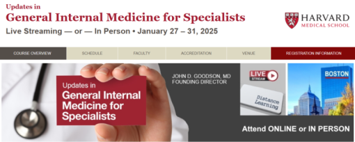 Harvard Updates in General Internal Medicine for Specialists 2025 (Videos + Slides)