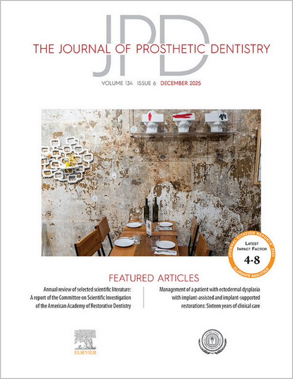 The Journal of Prosthetic Dentistry, Full Archive (2002 – 2025)