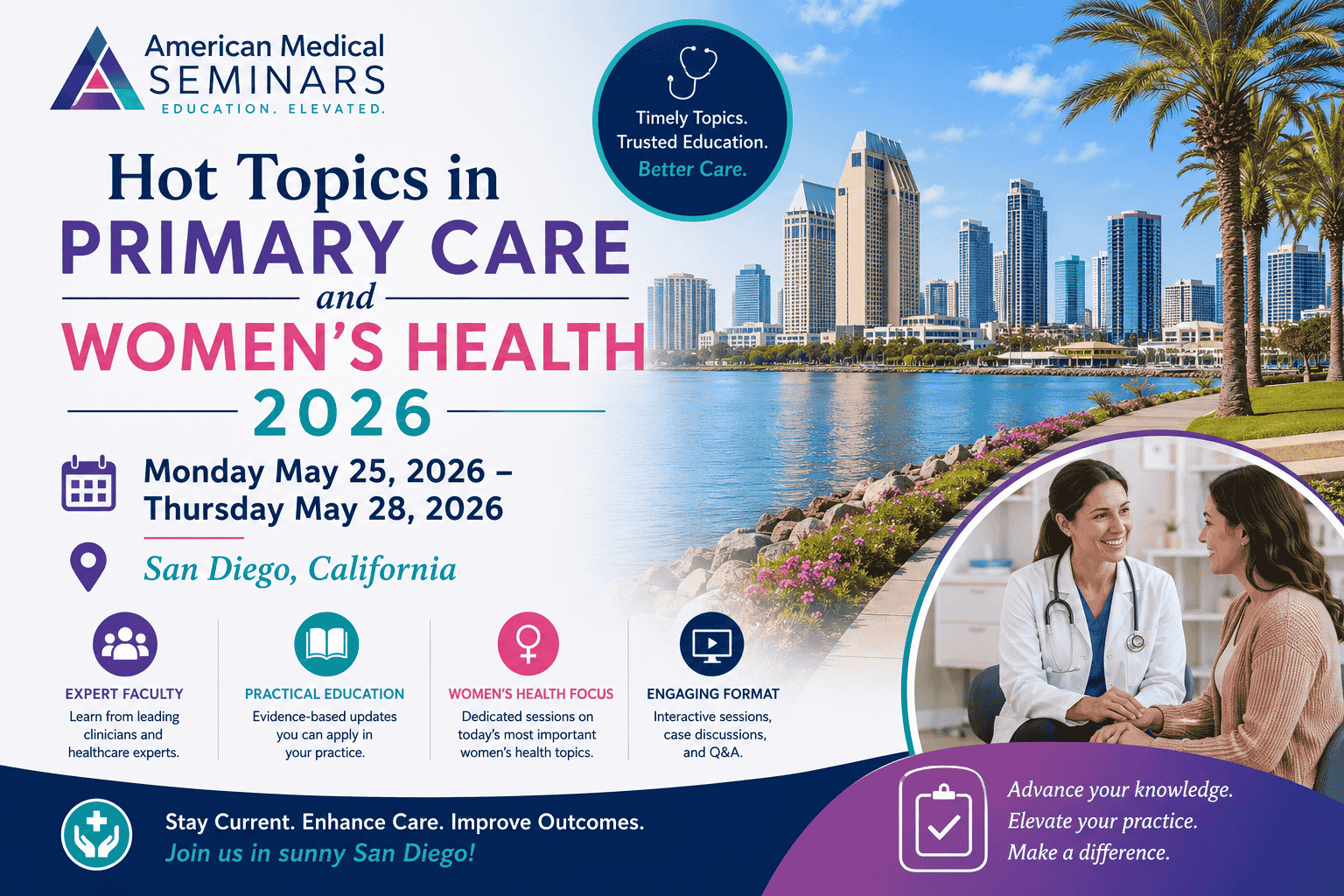 American Medical Seminars Hot Topics in Primary Care and Women’s Health 2026 American Medical Seminars Hot Topics in Primary Care and Women’s Health 2026